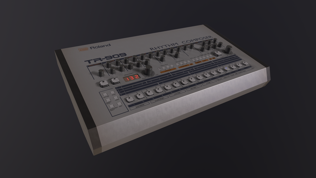 Roland_TR-909 low poly game-ready by Tolga Ö.