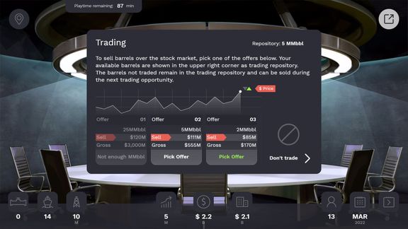 Oil business simulator