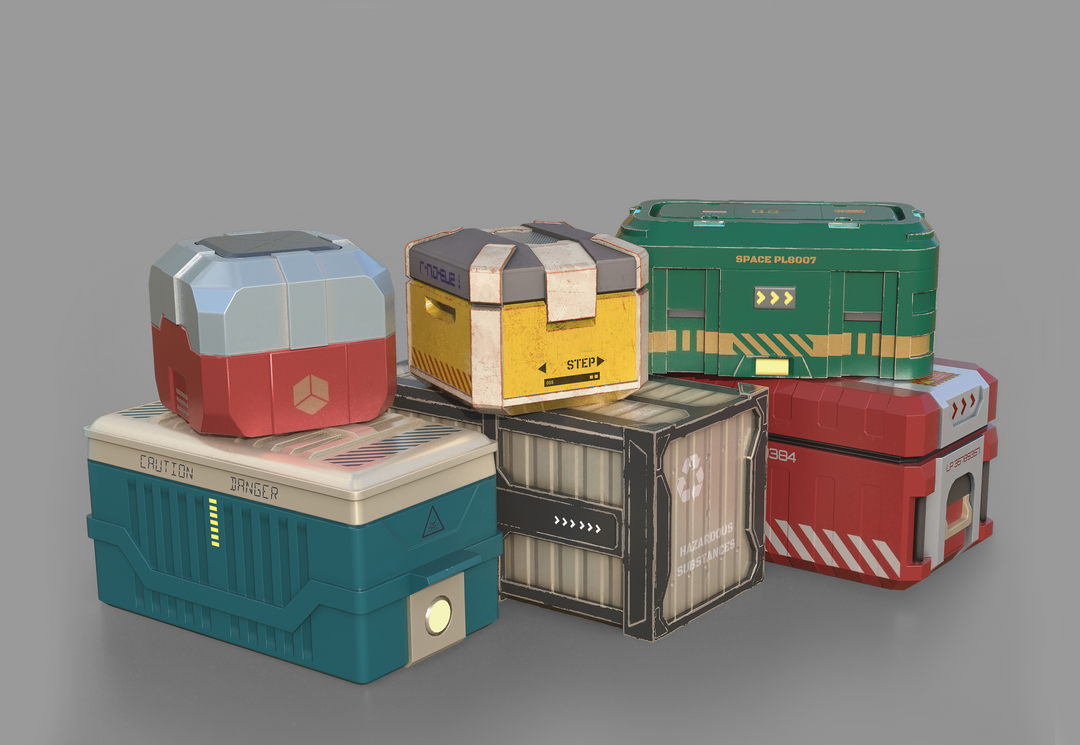 Sci-fi Crates by Majd A.