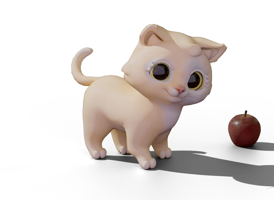 Stylized cartoon cat