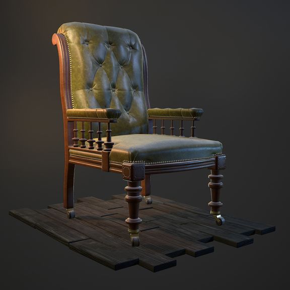Victorian Chair | Game-ready 3D Prop