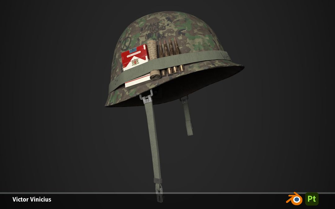 Old MIlitary Helmet by Victor S.