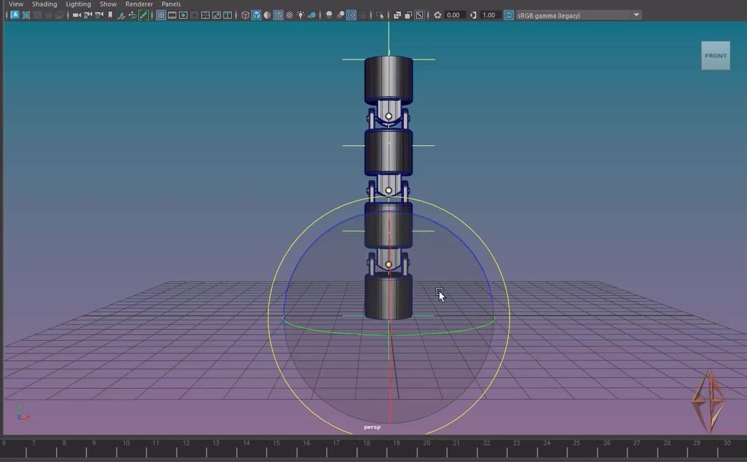 Multiple Universal Joints Rig in Maya
