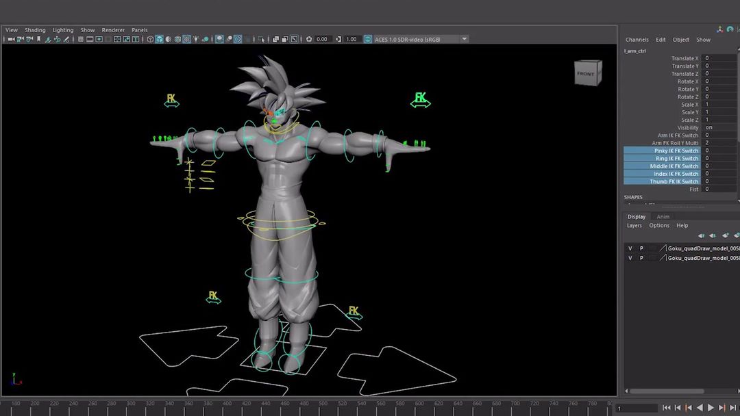 Goku - Character Rig & Animation
