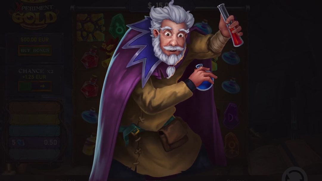 Win pop-up featuring an alchemist