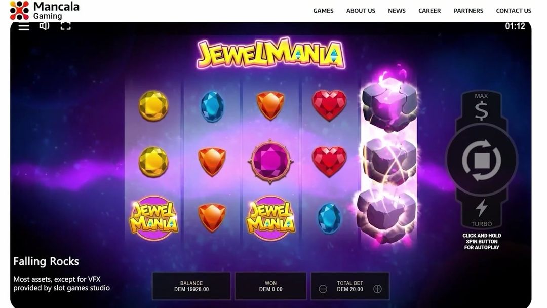 Jewel Mania slot games VFX