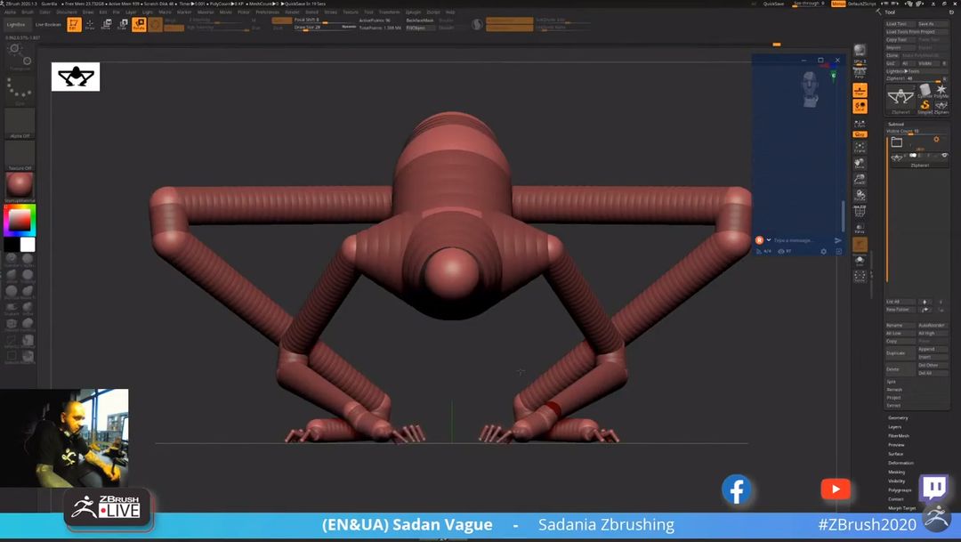 udemy making creatures using zspheres in zbrush