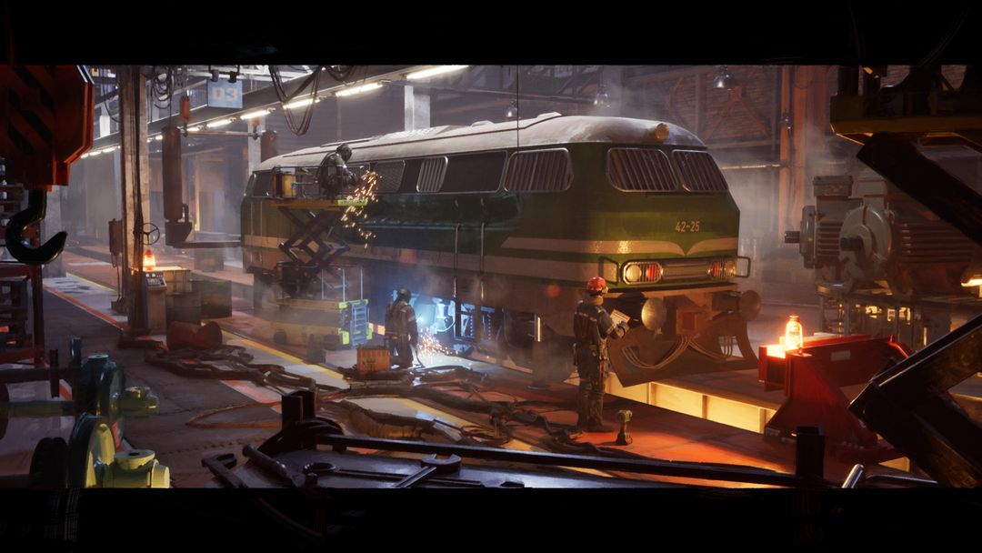 Train Depot | 2D Vehicle Concept Art