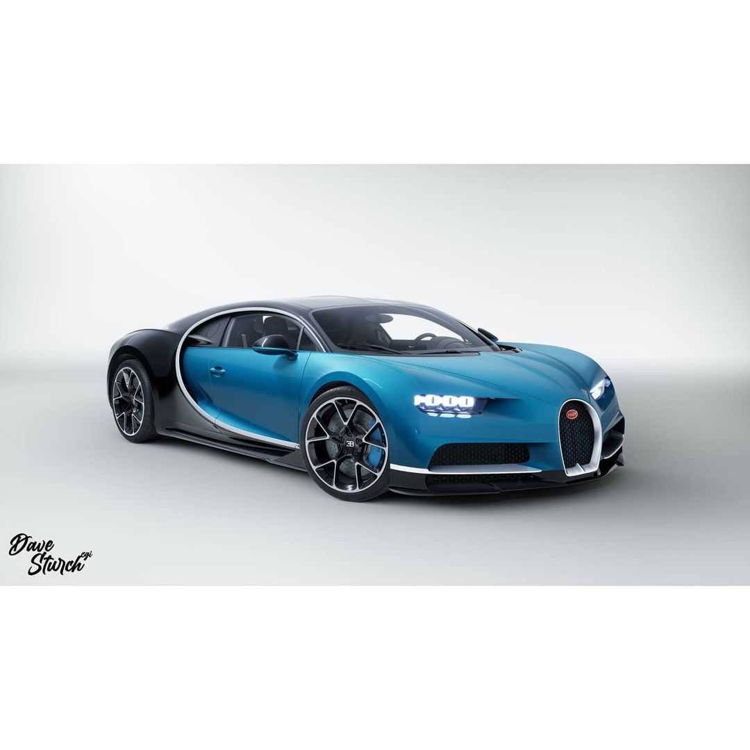 Bugatti Chiron: Ray Traced Render