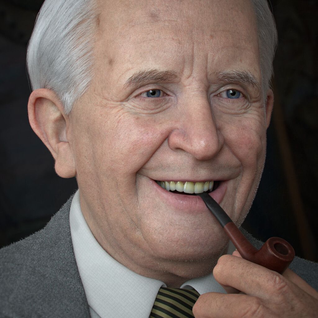 Portrait of J. R. R. Tolkien by Roger M.