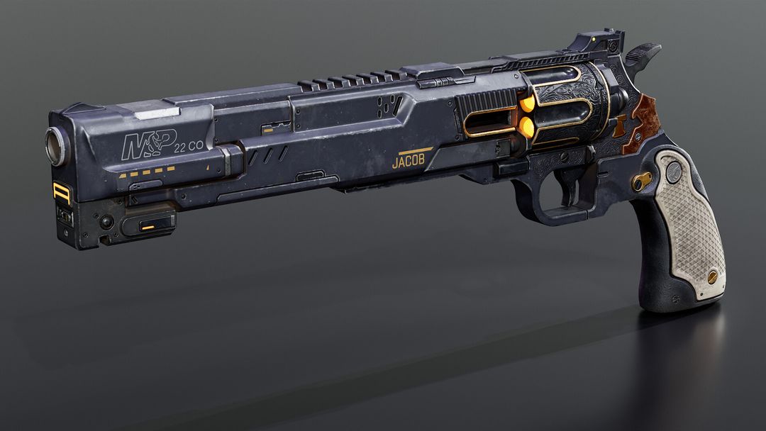 Sci Fi Revolver | 3D Weapons Modelling