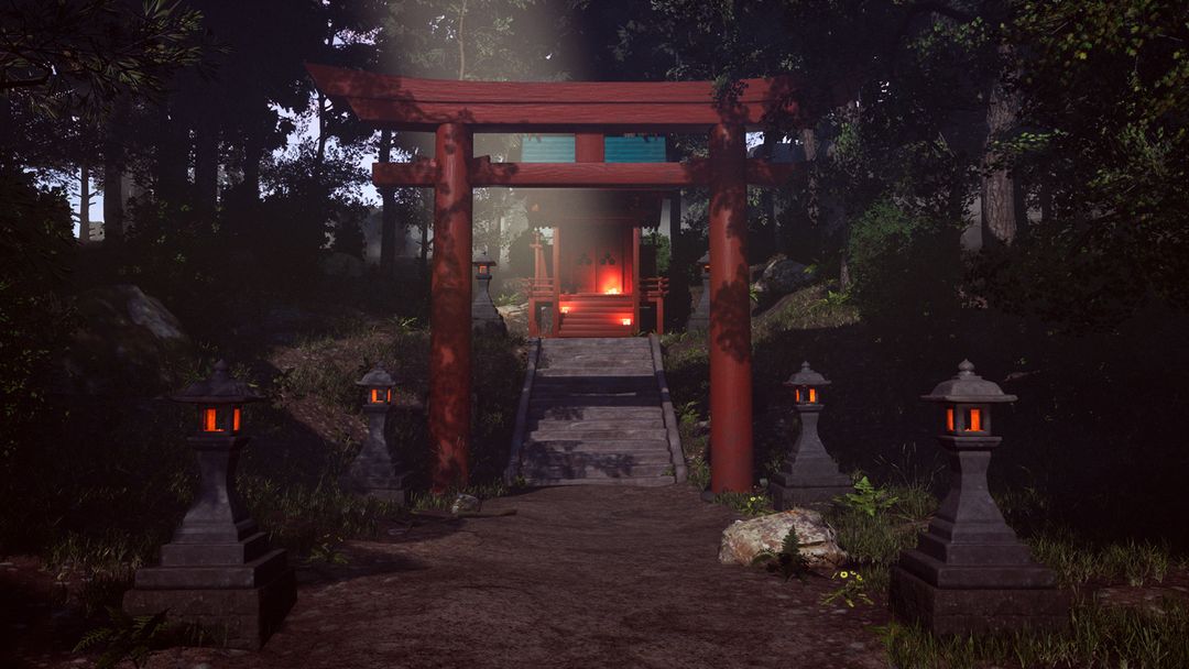 Japanese Forest Shrine by Evelin T.