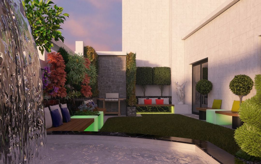 Artchitectural 3D Modeling and rendering (roof garden)