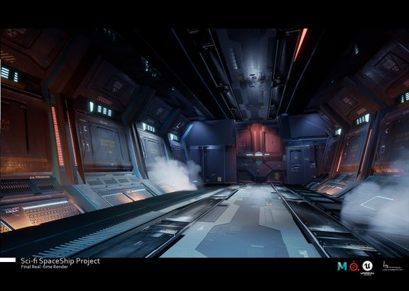 sci-fi space ship unreal engine