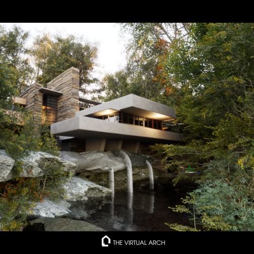 Fallingwater scene in Unreal Engine