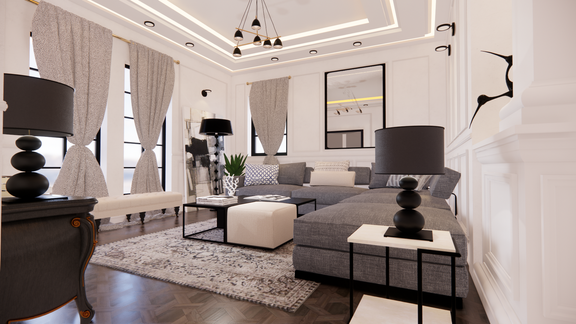 Neoclassic style living room