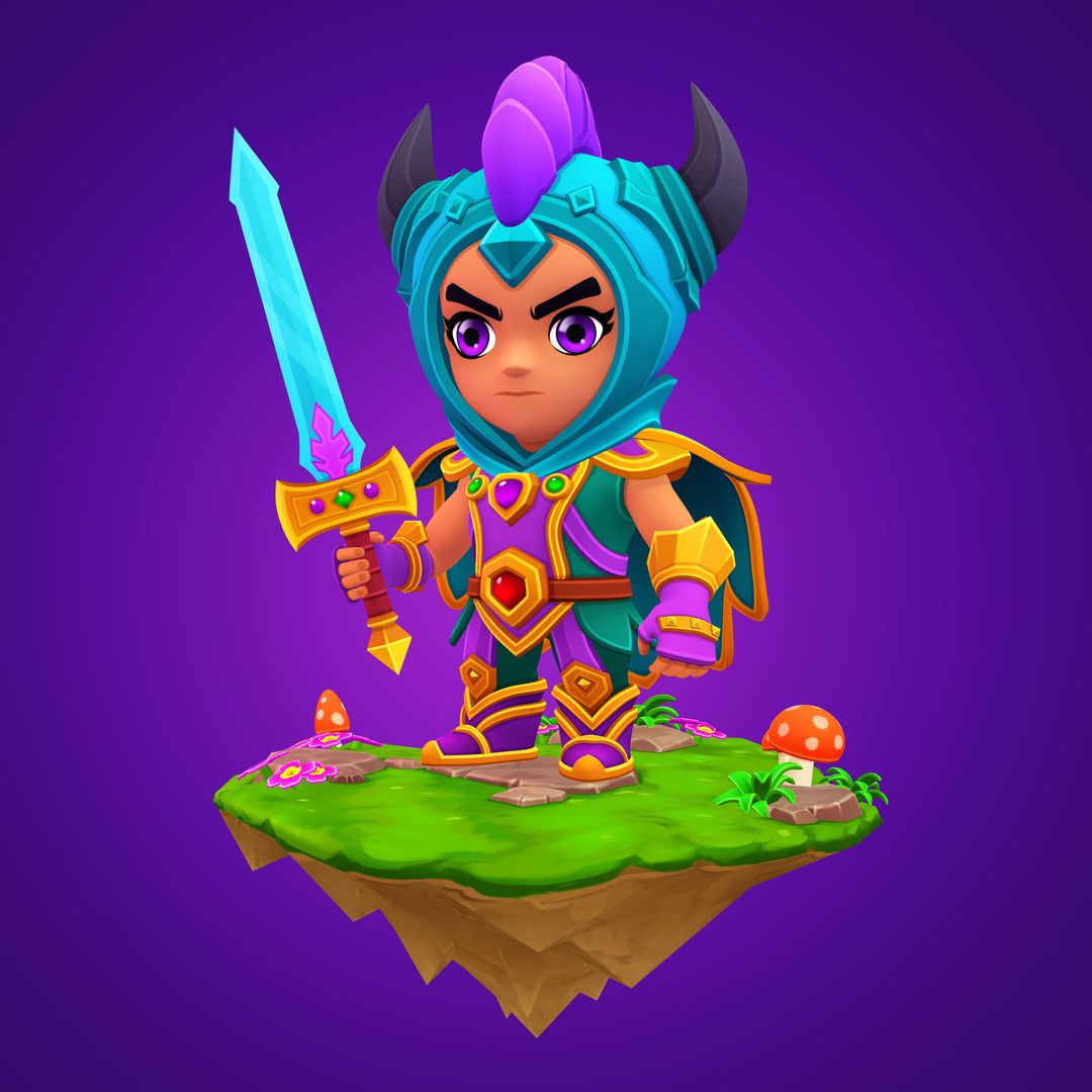 Stylized character for mobile gaming