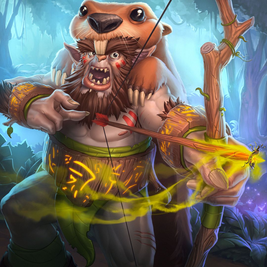 Bugbear Hunter Hearthstone Style Painting