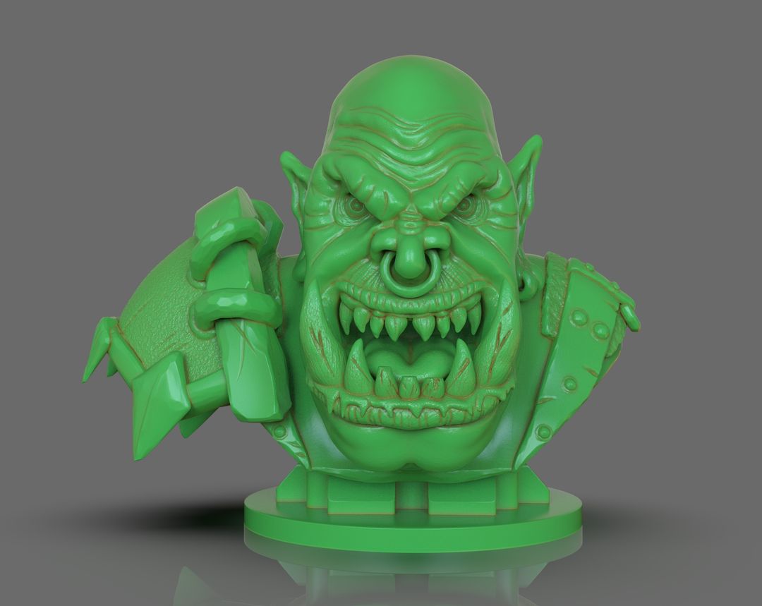 Stylized Orc Warrior 3D Print