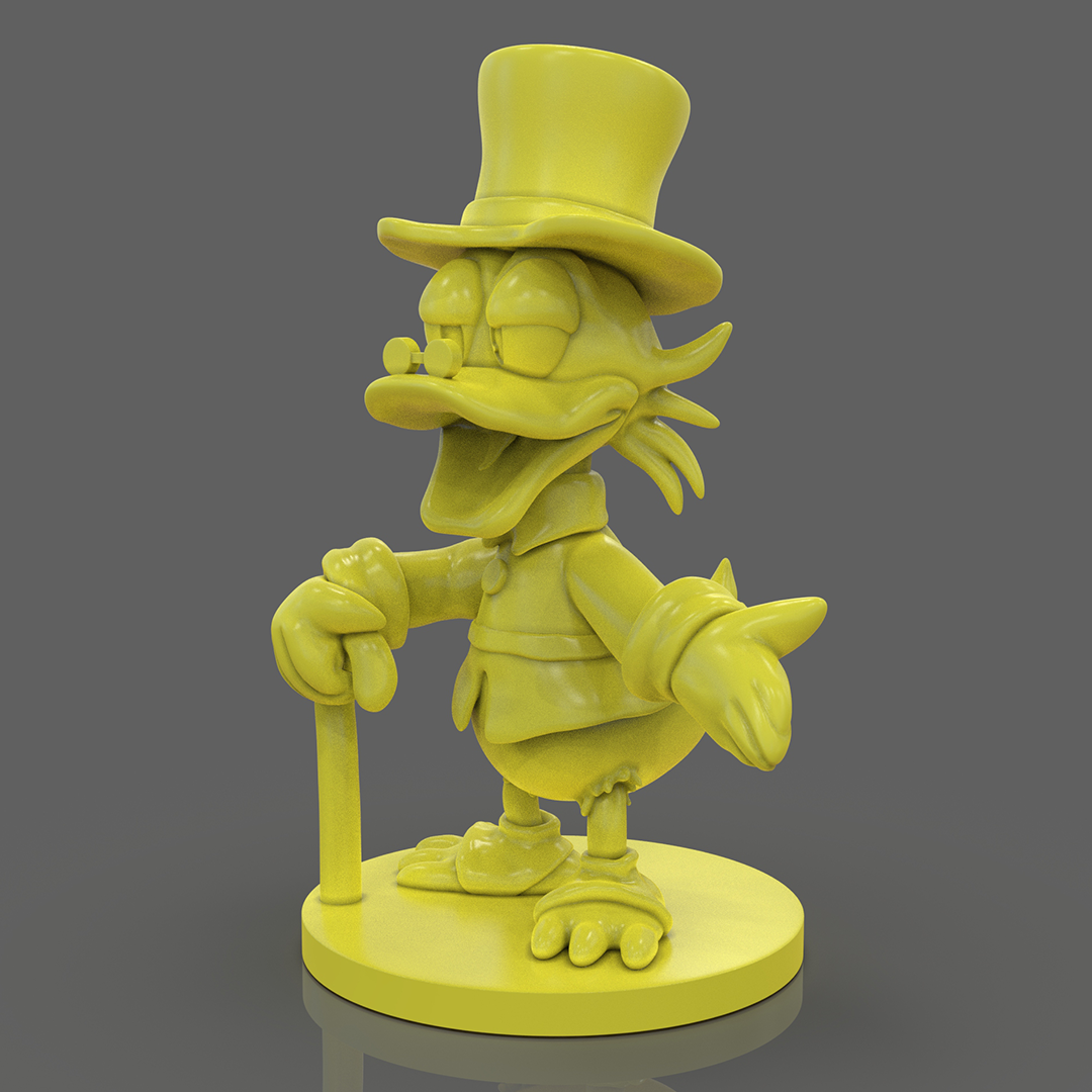 Scrooge McDuck 3D Printed and Pianted