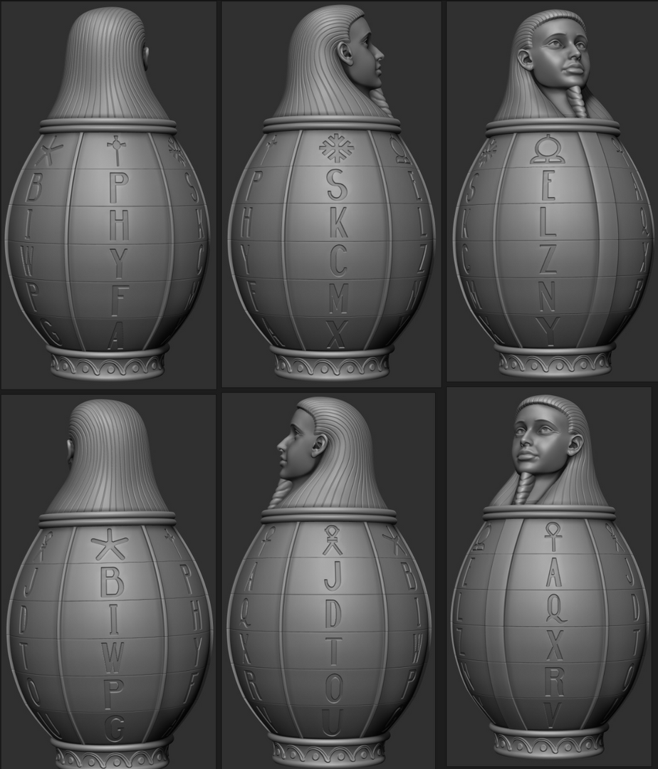 Egyptia Vase_ 3D Print