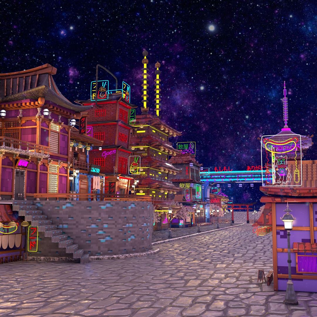 Neon Kyoto Modular City by 파비안 | Fabian 🎭