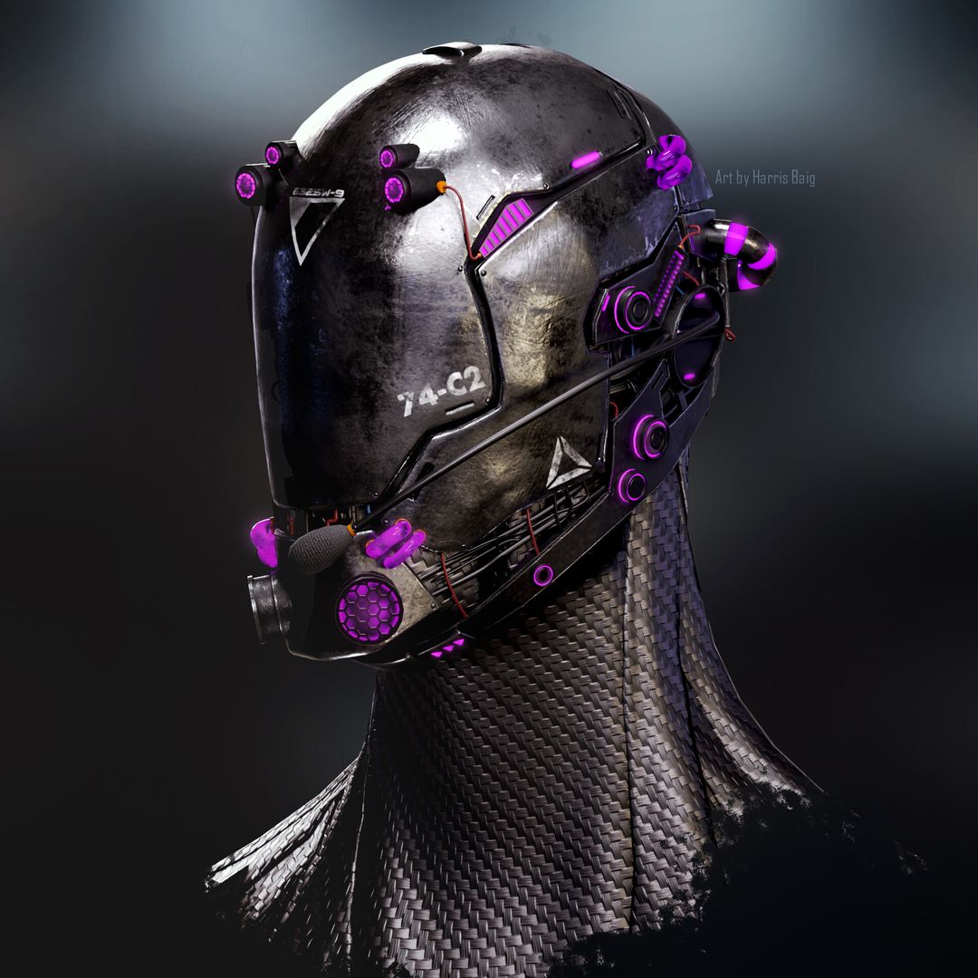 Sci fi Hard Surface Helmet