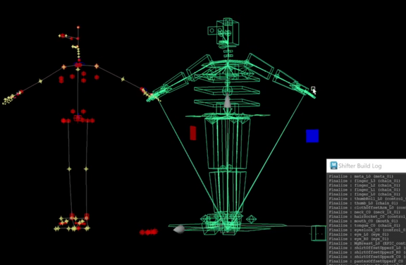 Maya game character rigging Mgear