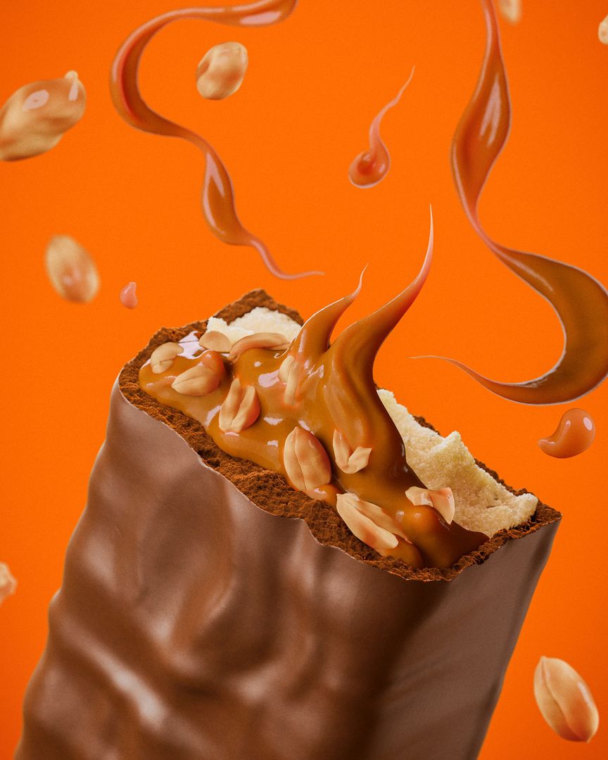 3D Chocolate Bar With Peanuts And Caramel | Snikers by Gabriel P.