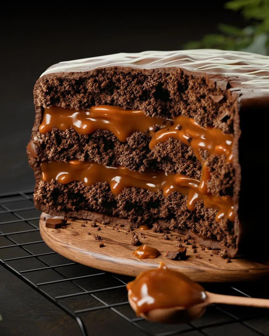 3D Chocolate alfajor with dulce de leche filling