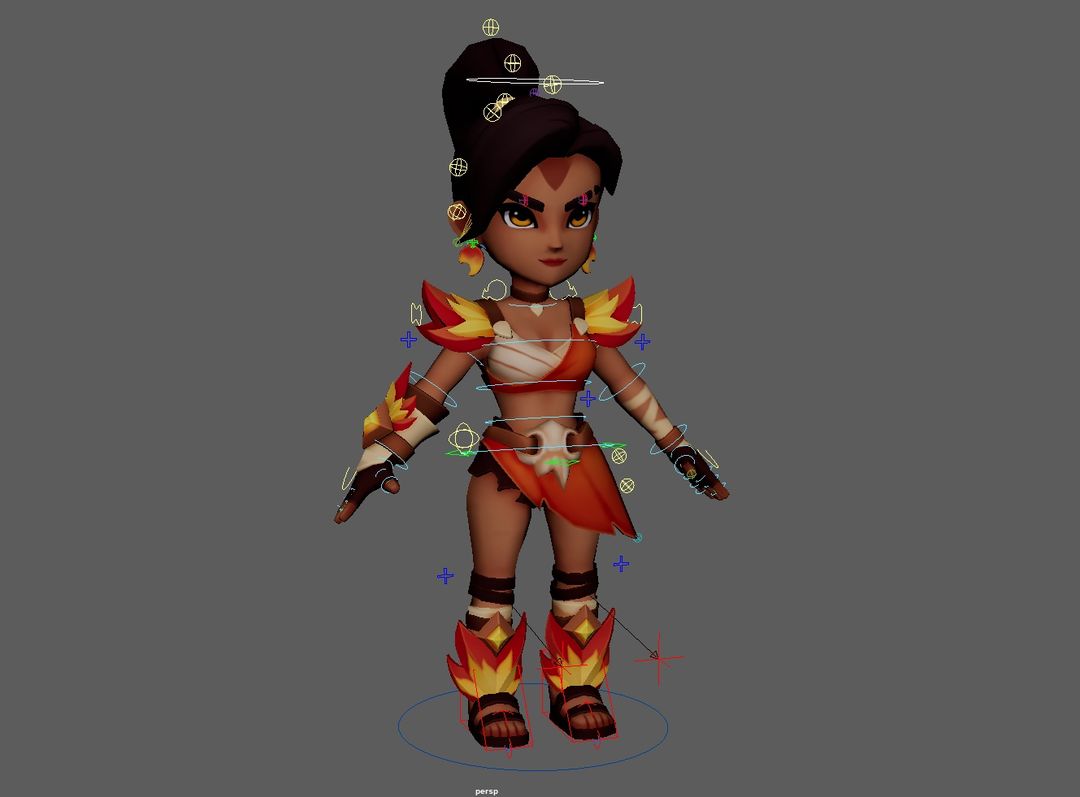 Flamefist Rig (Maya - Unity) by Ali H.