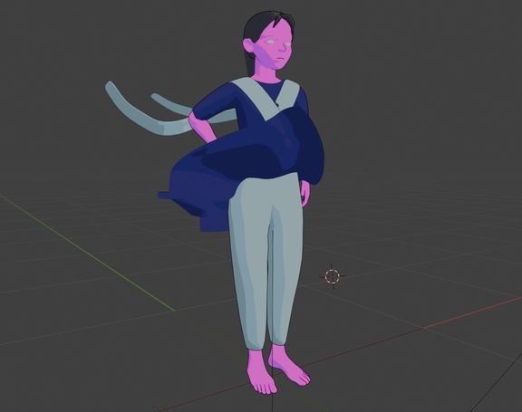 Complex Human Rig with cloth in Blender
