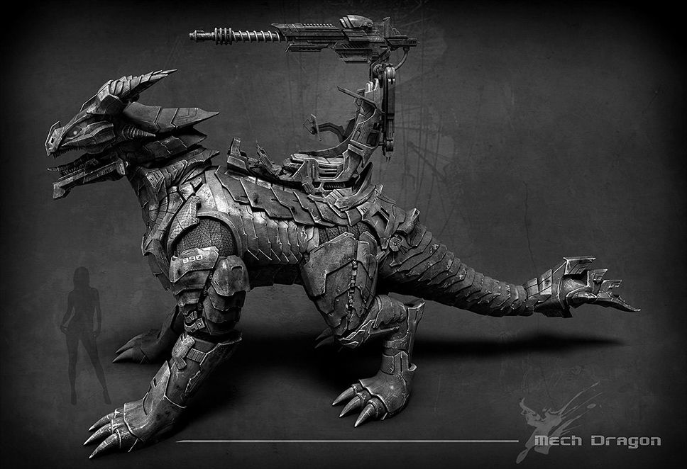 Hard Surface Modeling "Mech Dragon"