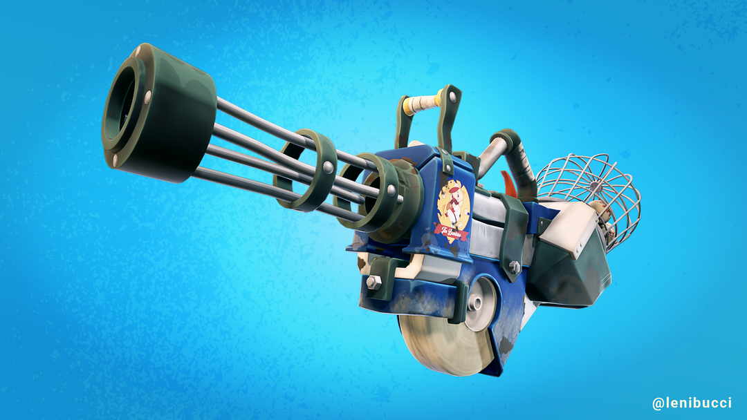 The Bambino - Baseball Minigun by Lenita B.