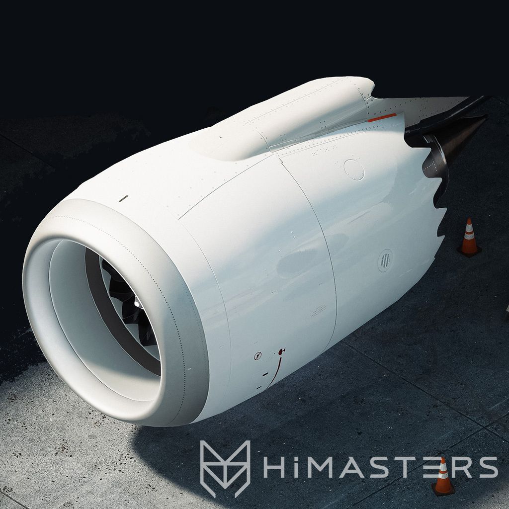 Game-ready Boeing 747 Engine for flight simulator