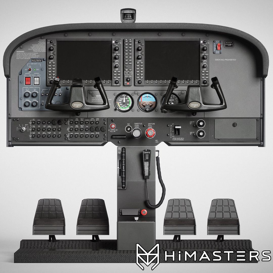 Game ready Cesna 172 cockip for VR game and the pilot VR classes.