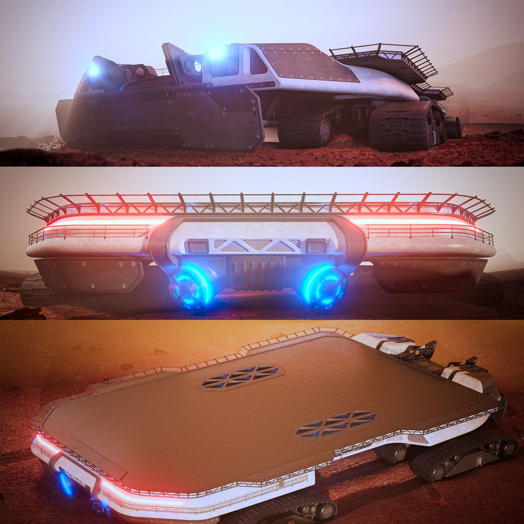 Game-ready Crawler for vehicle base builder game on Unity.