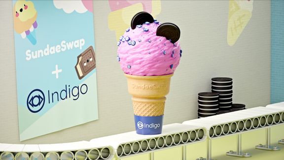 Sundae Swap & Indigo Crypto animation