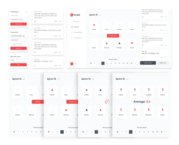 Scrum Planing Poker Concept