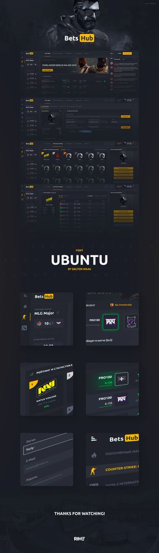 BetsHub - design of the bookmaker