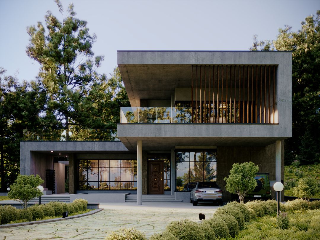 Modern Villa Exterior Visualization by Ali T.