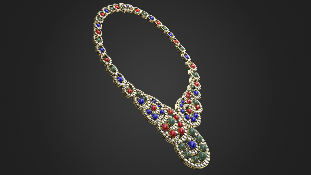 Photorealistic 3D Digital Twin of BVLGARI Necklace for E-Commerce