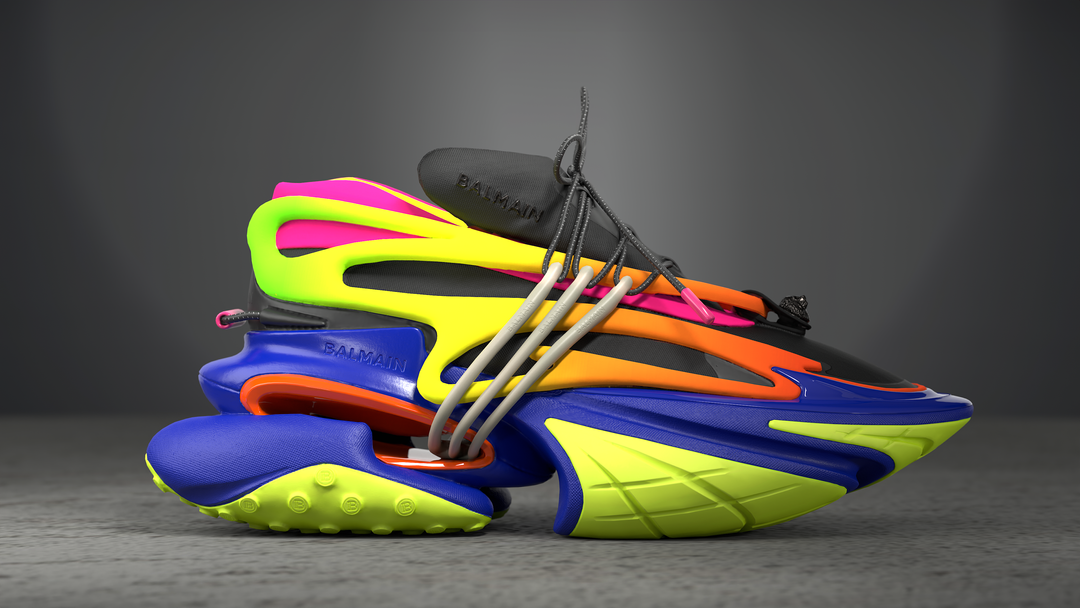 Photorealistic 3D Digital Twin of Balmain Sneaker for E-Commerce