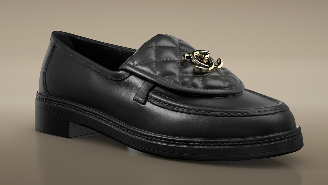 Photorealistic 3D Digital Twin of Chanel Moccasin Shoe for E-Commerce