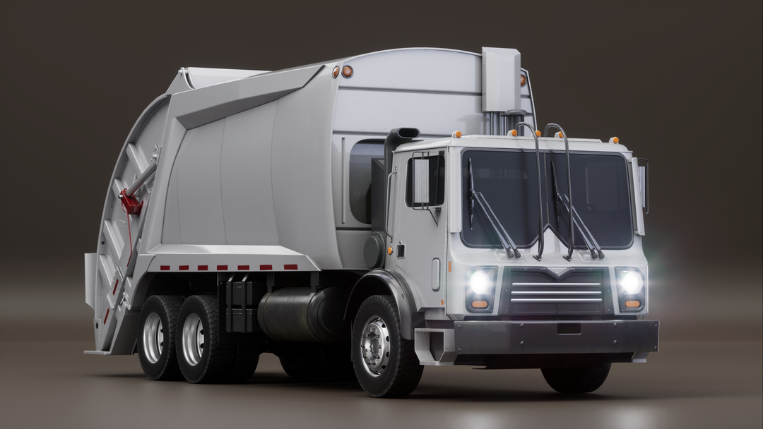 Photorealistic 3D Digital Twin of a Garbage Truck for AI Driving Simulation