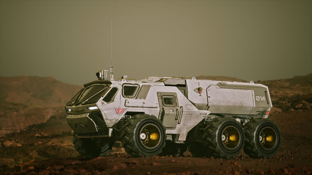 Photorealistic 3D Space Colonization Rover – Original High-Detail Asset