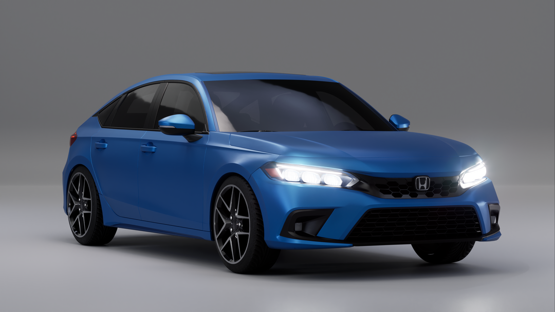 Photorealistic 3D Digital Twin of a Honda Hatchback for AI Driving Simulation