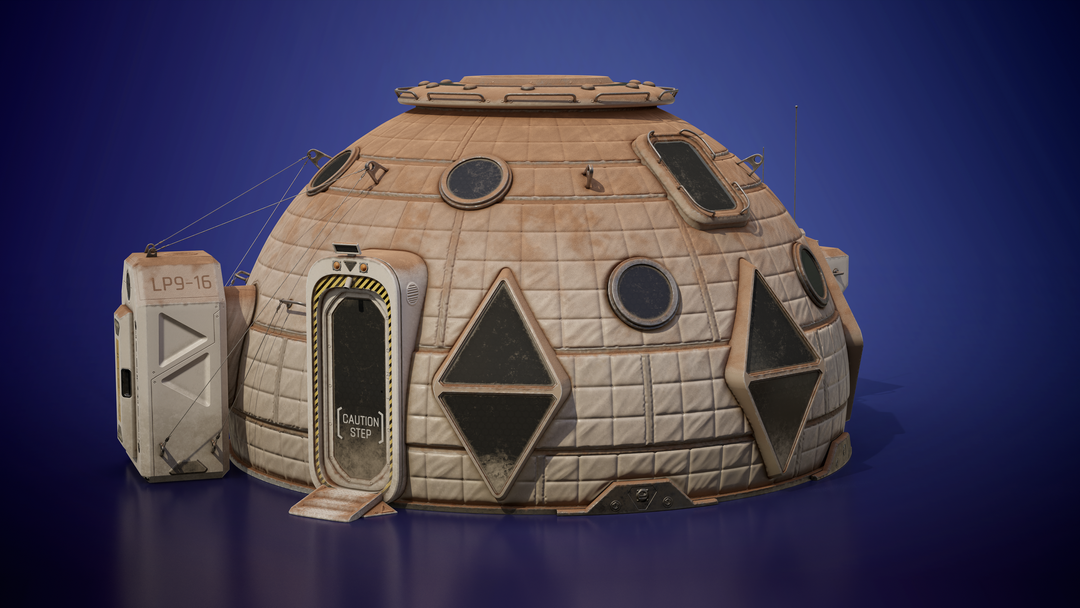 Photorealistic 3D Space Colonization Habitation Pod – Original Design