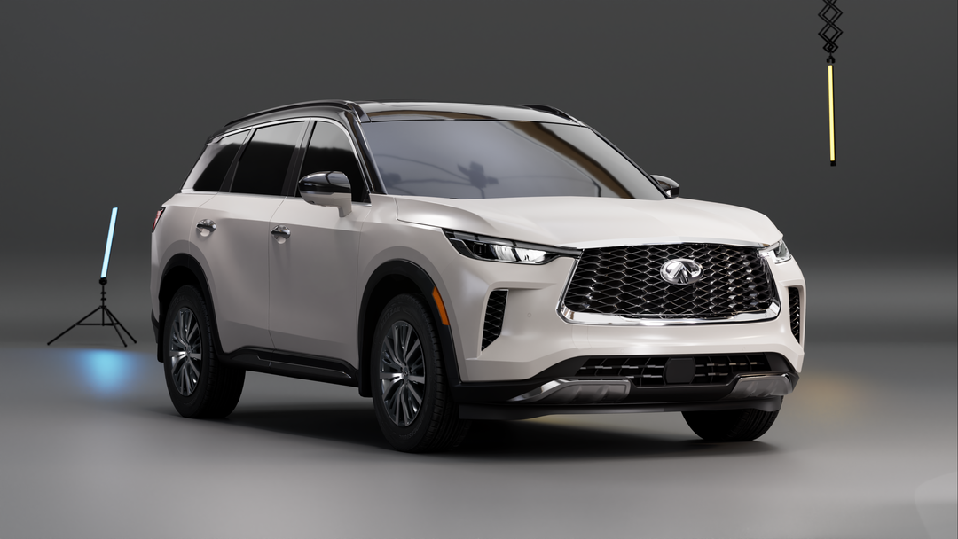 Photorealistic 3D Digital Twin of an Infiniti QX Luxe for AI Driving Simulation