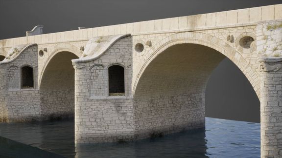 3D Reconstruction and Educational Animation of a Historic Bridge